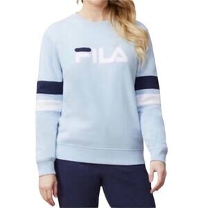 NWT FILA VINTAGE 90s Y2K Logo‎ Sweatshirt Light Blue Size Small